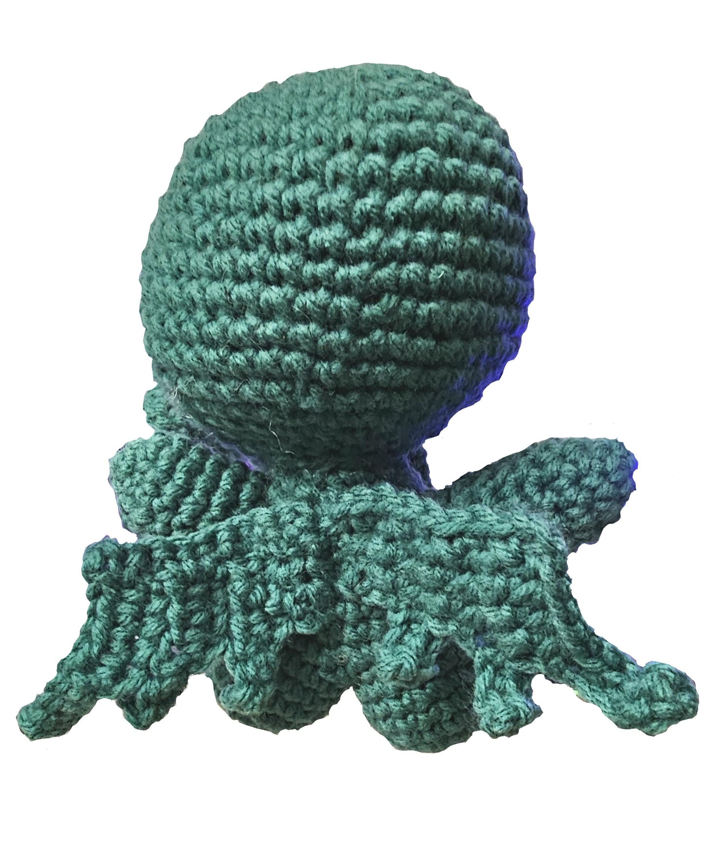 Handmade Teal Crochet Cthulhu Plush - 6” Cute Eldritch Horror Toy - Geek Gift & Desk Buddy Plushie