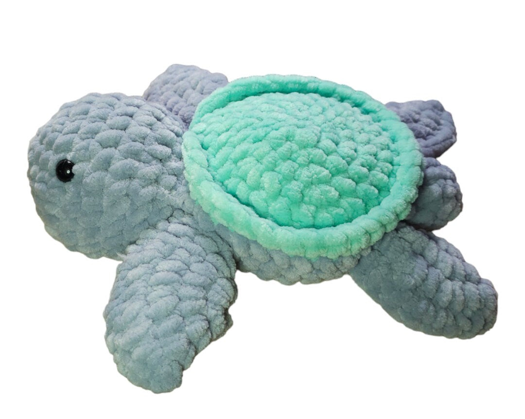 Adorable Velvety Sea Turtle plushie softie toy amigurumi