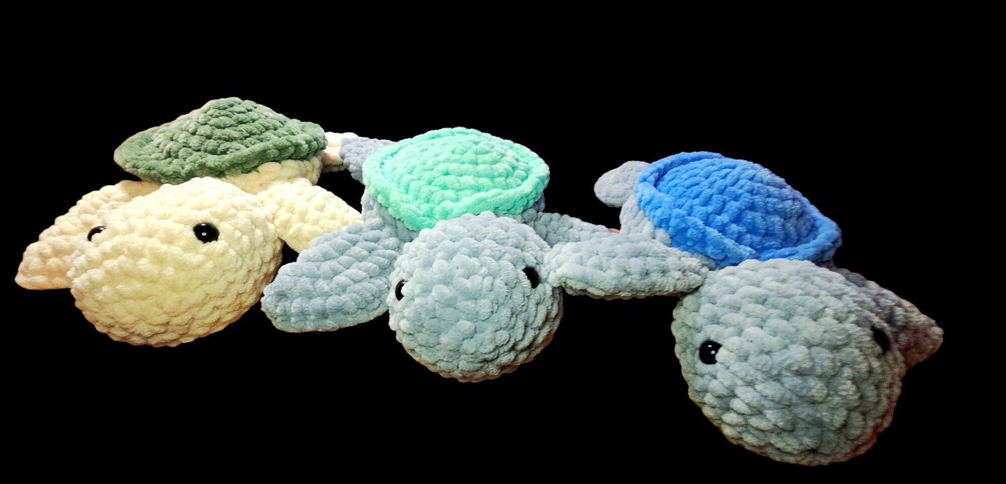 Adorable Velvety Sea Turtle plushie softie toy amigurumi